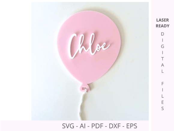 Download Kids &amp; Baby Name Balloon Shape Cut Files - Kids Collection