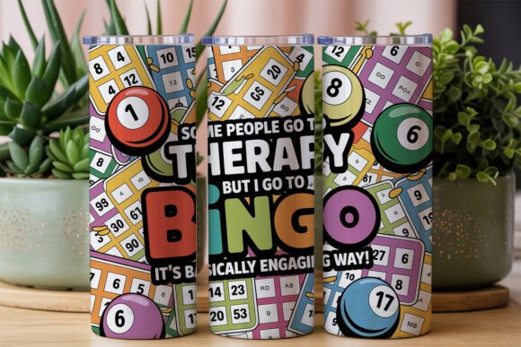 Download Bingo Therapy Fun 20oz Tumbler Wrap - Bingo Collection