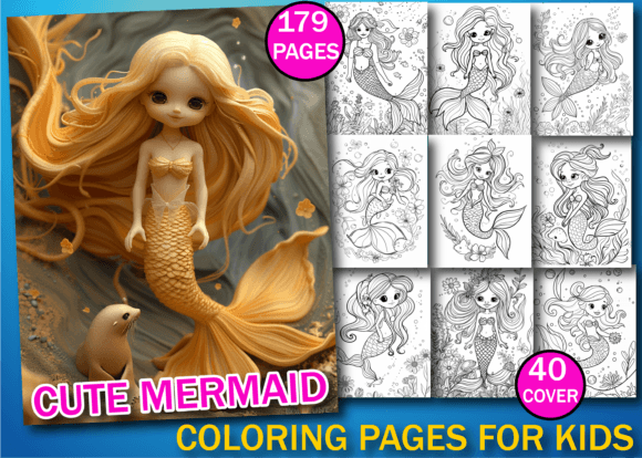 Download Cute Mermaid Coloring Book for Kids - Kids Collection