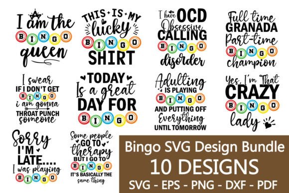 Download Bingo SVG Design Bundle,Bingo Lady,Queen - Bingo Collection