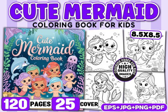 Download 120+ Cute Mermaid Coloring Book for Kids - Kids Collection