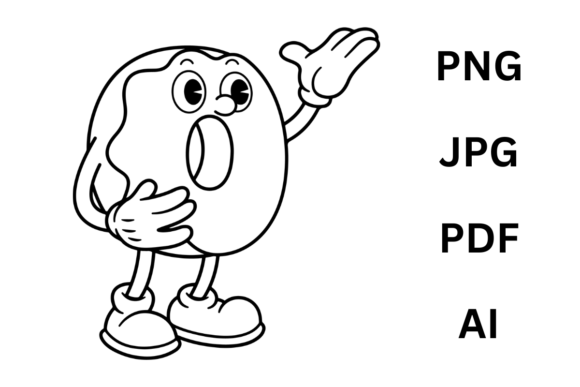 Download Funny Donut Coloring Page for Kids - Kids Collection