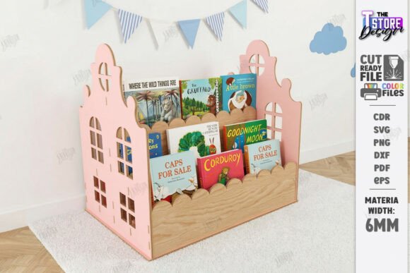 Download Kids Bookshelf Laser Cut | Nursery Decor - Kids Collection