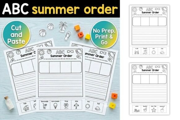 Download ABC Summer Order Worksheet for Kids - Kids Collection
