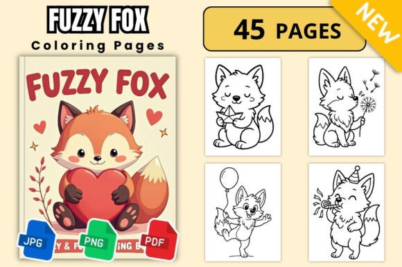 Download Fuzzy Fox Coloring Pages for Kids - Kids Collection